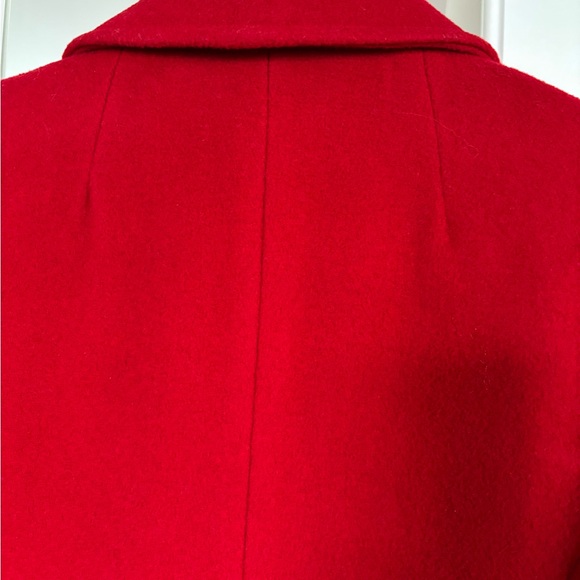 Elegant Vintage Red Women's Coat Petite Small 100% wool - Picture 8 of 11